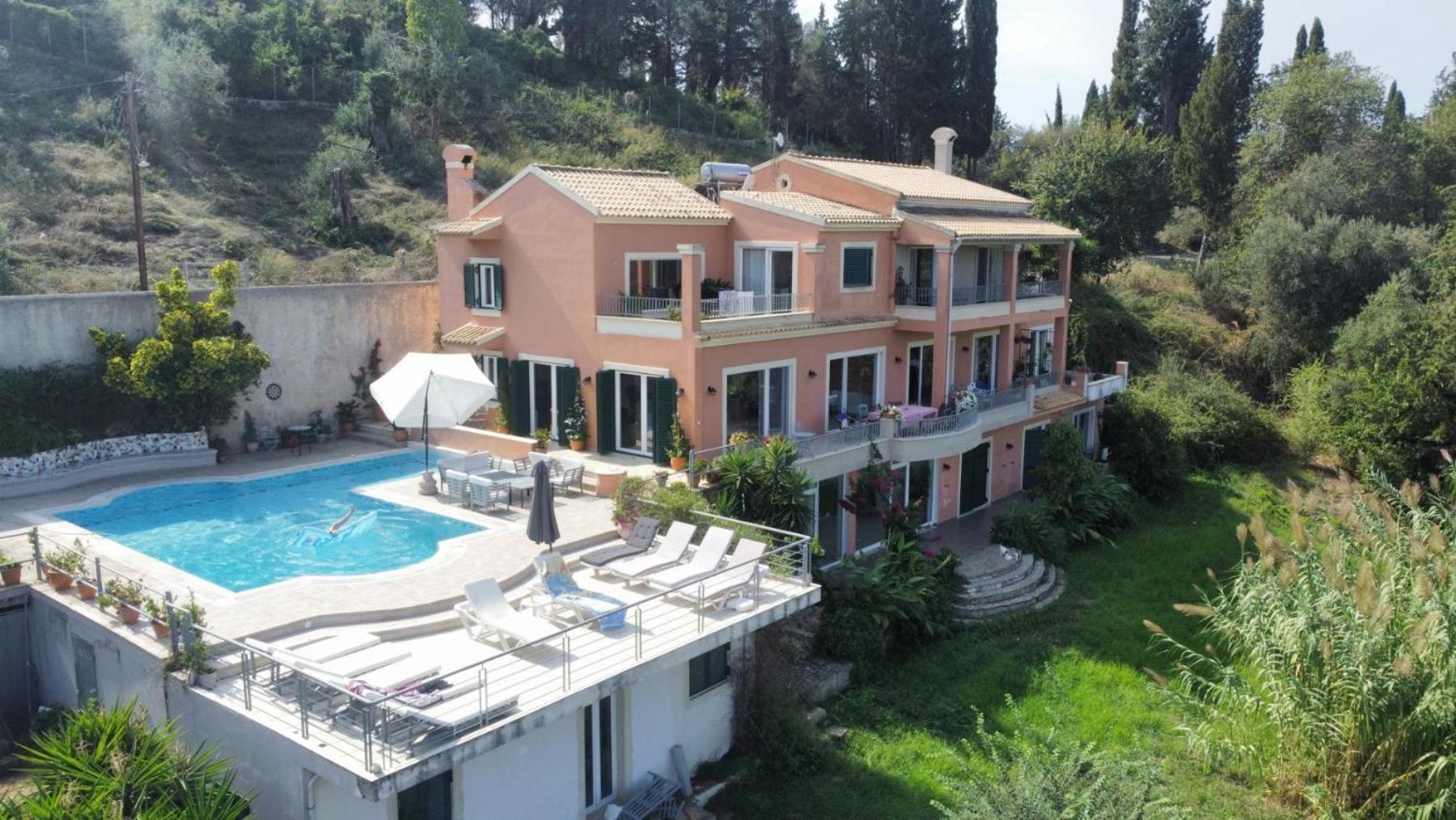 Casa T With Amazing Views In Corfu Villa Kontokali Exteriör bild